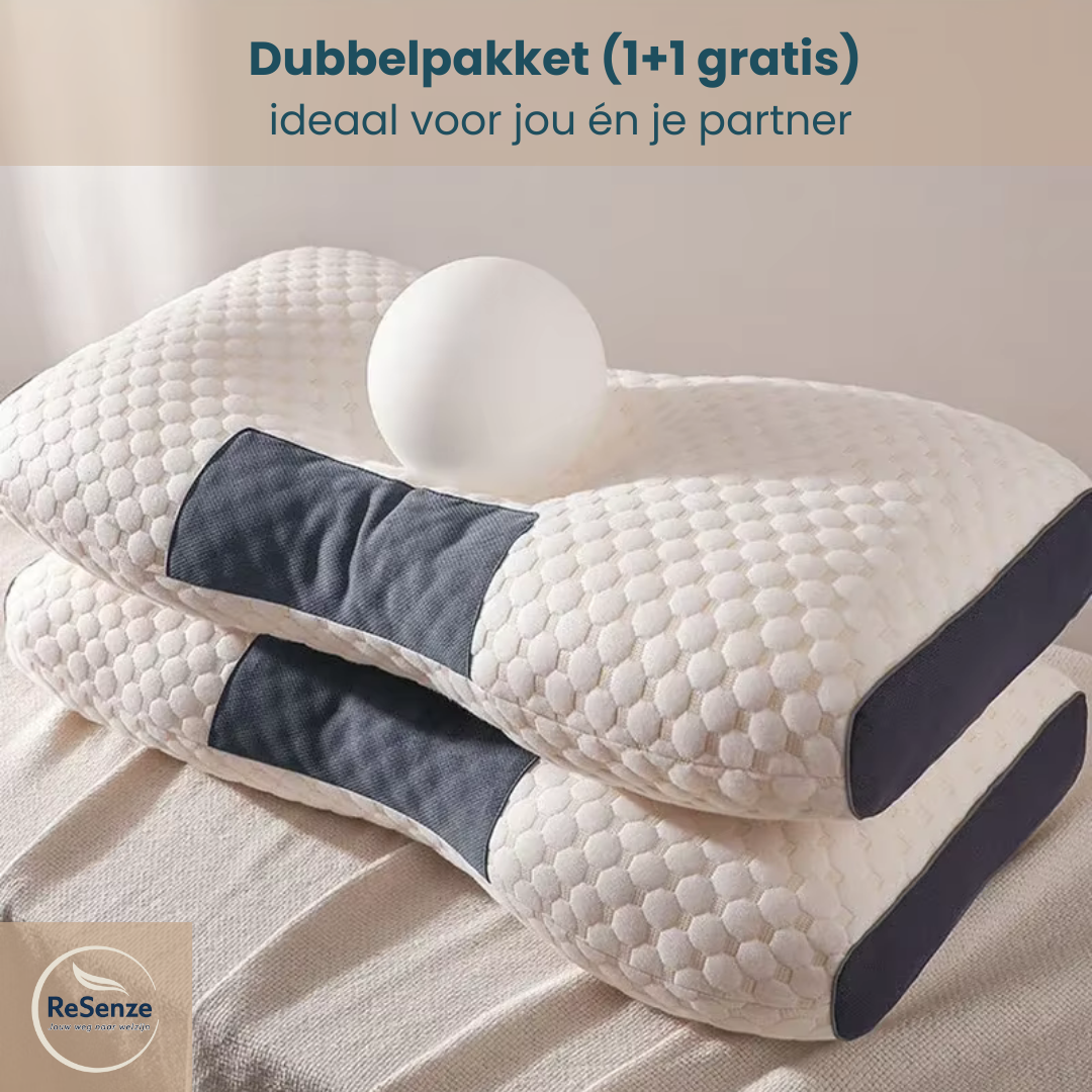 Slaap beter, leef gezonder slaapkussen voor pijnvrij en preventief beter slapen - 1 + 1 gratis