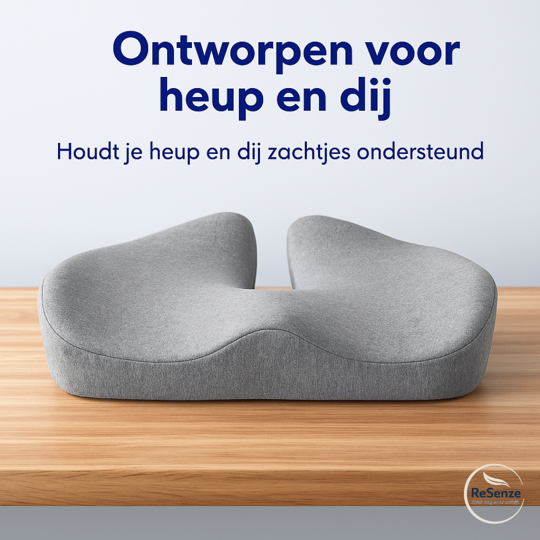 Gezond zitkussen voorkomt druk en ondersteunt houding