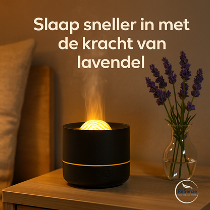 Luchtbevochtiger met sfeerlicht geschikt voor lavendelolie, ontspanning & betere slaap