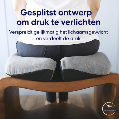 Gezond zitkussen voorkomt druk en ondersteunt houding