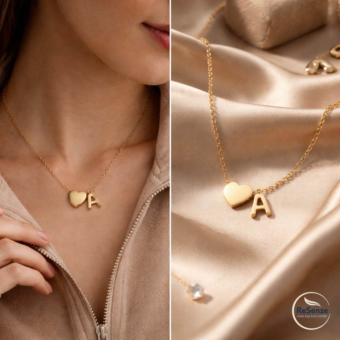 Hart & Letter Ketting Persoonlijk symbool