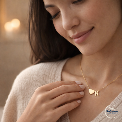 Hart & Letter Ketting Persoonlijk symbool