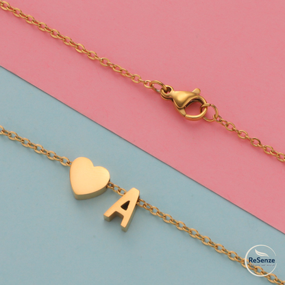 Hart & Letter Ketting Persoonlijk symbool
