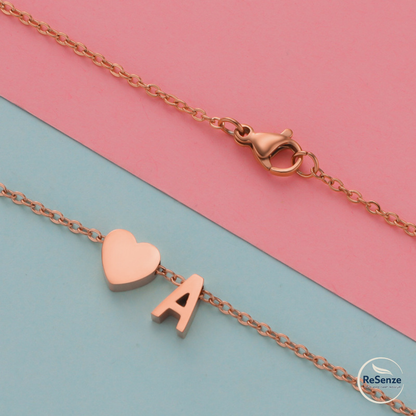 Hart & Letter Ketting Persoonlijk symbool