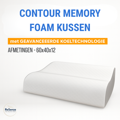 Contour Memory Foam Kussen voor Nekondersteuning