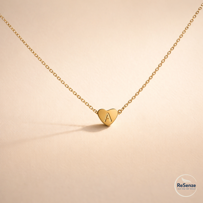 Persoonlijke ketting met hart en initial