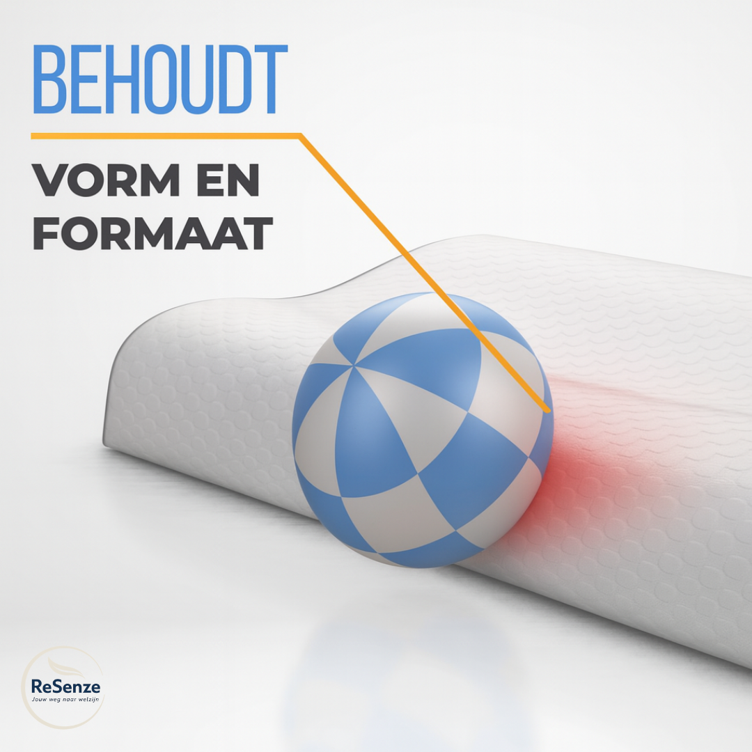 Voorkom Nekpijn Nog Voor Ze Begint – Slaap Elke Nacht in de Perfecte Houding met het Contour Memory Foam Kussen.